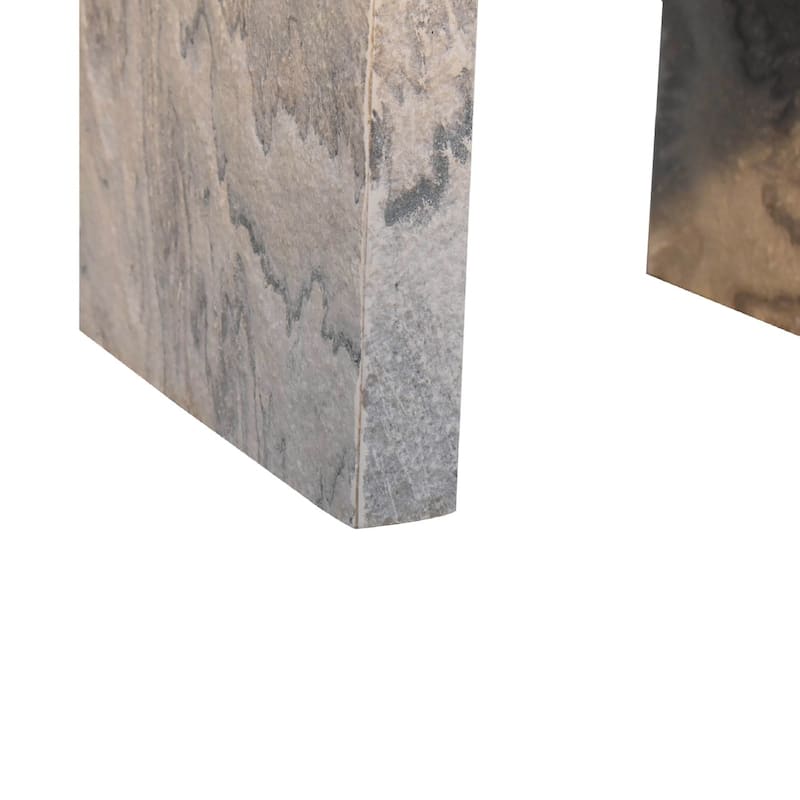 HomeRoots 16" Beige And Gray Faux Marble One Drawer Nightstand