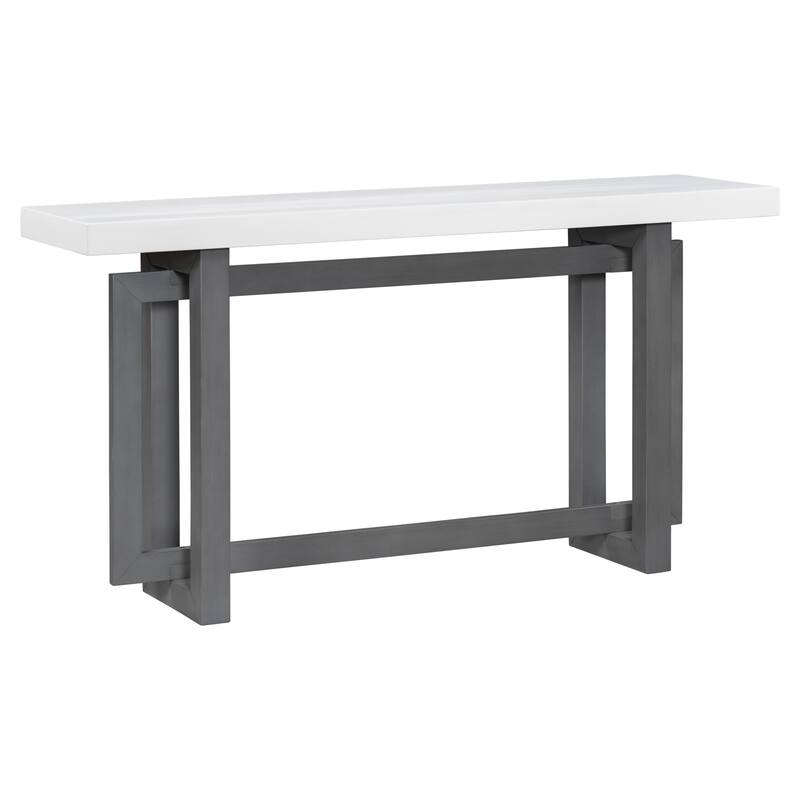 Rustic Entryway Table Console Table for Living Room, Sofa Side Table Coffee Table Decorative Table for Foyer, Dark Gray