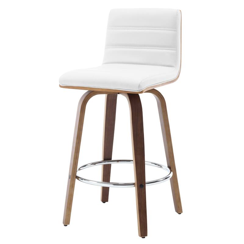 Faux Leather Upholstered Swivel Bar Stools, Counter Stool