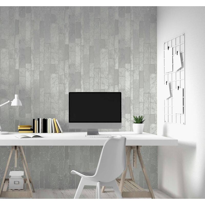 Arthouse Kintsugi Silver Geometric Wallpaper