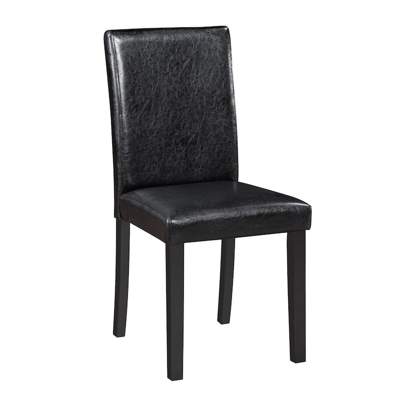 GDFStudio - Davenport 5-Piece Classic Wooden Square Dining Table Set with 4 Upholstered Chairs