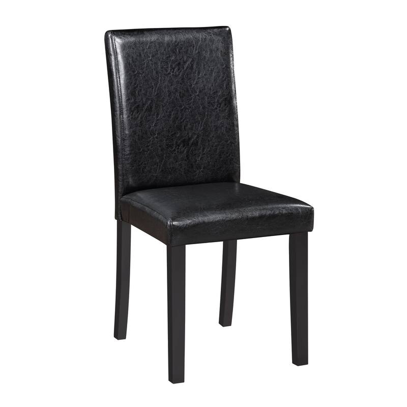 Modern 5-Piece Dining Set with Crystal Table & 4 Upholstered Chairs