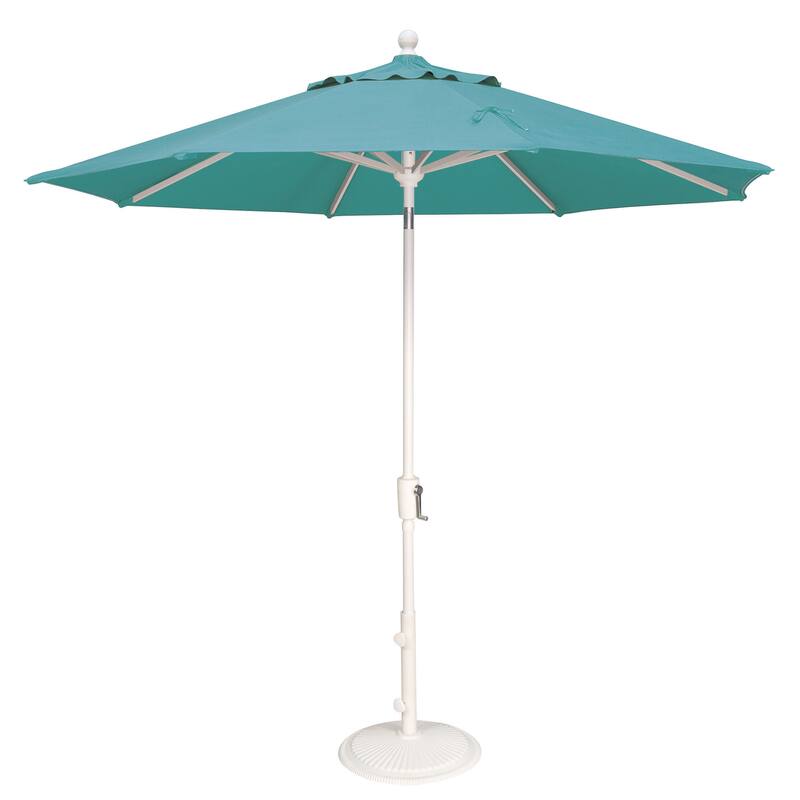 SimplyShade Catalina 9' Octagon Push Button Tilt Umbrella, White Frame Finish