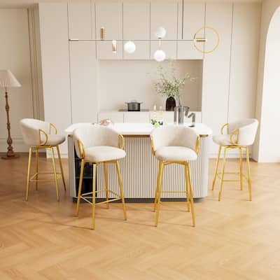 Dining Chairs Set of 4 Modern Style Bar Chairs with Simple Design
