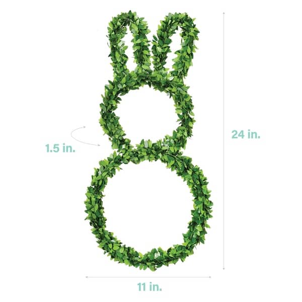 Fraser Hill Farm 24-inch Boxwood Bunny Wreath