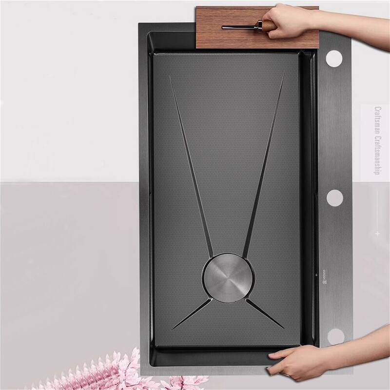 29.5Inch Drop-In Single Sink with Basin and Chopping Board
