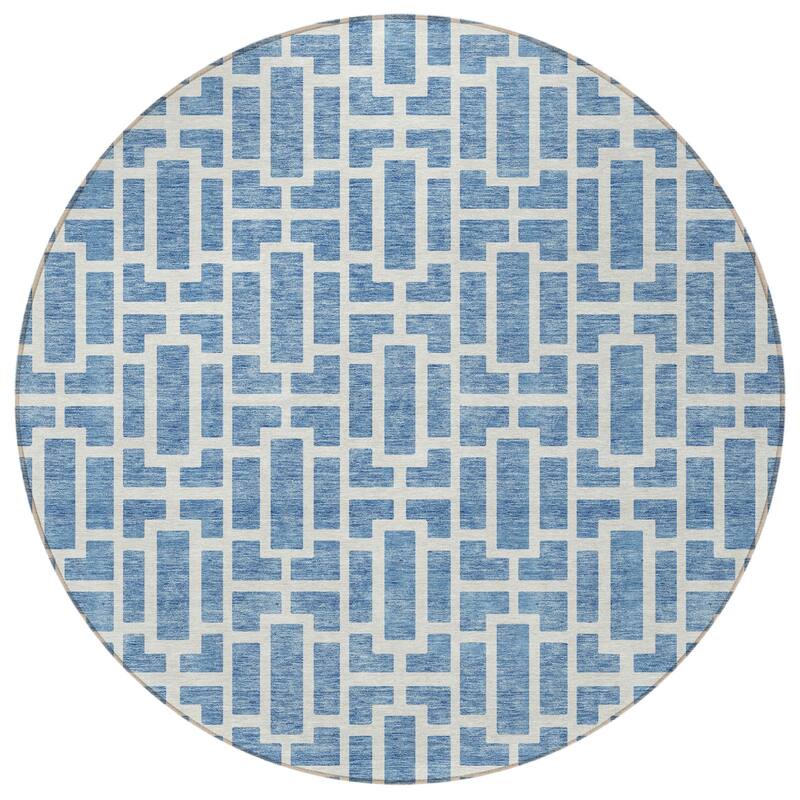 HomeRoots Geometric Transitional Rectangle Outdoor Rug