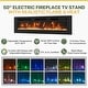 preview thumbnail 16 of 97, 70"/80" Modern Fireplace TV Stand with 36" Electric Fireplace