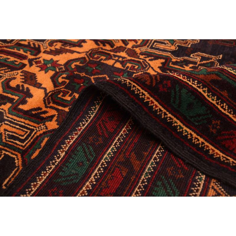 ECARPETGALLERY Hand-knotted Teimani Dark Navy Wool Rug - 3'8 x 6'7