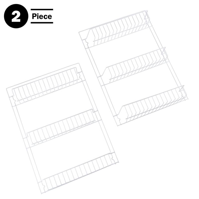 Over the Door Organizer - 6-Tier Adjustable Pantry Shelves and Rack for Kitchen Organization by Windsor Home (White)