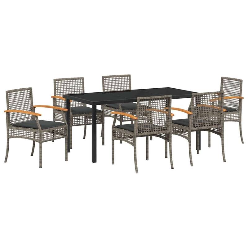 vidaXL Garden Dining Set poly rattan