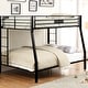 preview thumbnail 4 of 5, Stylish Full XL over Queen Bunk Bed with Sturdy Metal Frame, Slat System, Full-Length Guardrail, and Double Ladder, Black