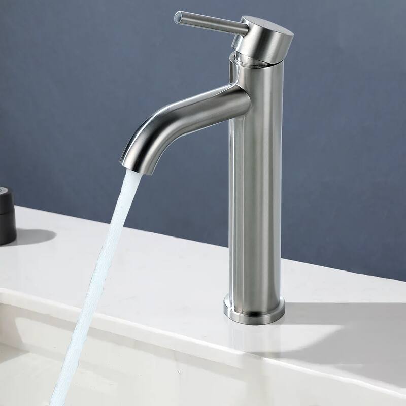 Topcraft Stainless Steel 6.7/12.2 Single Handle Single Hole Bathroom Sink Faucet