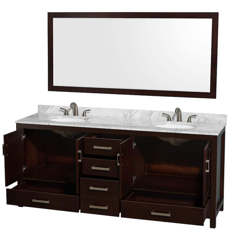 Wyndham Collection WCS141480DUNOM70 Sheffield 80" Free Standing Double