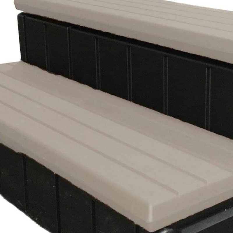 Confer Plastics Leisure Accents Deluxe Spa Step, 36" W Hot Tub Stairs,Portobello - 36 x 24 x 14 inches