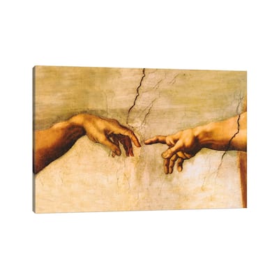 iCanvas "The Creation of Adam, C.1510" by Michelangelo Canvas Print