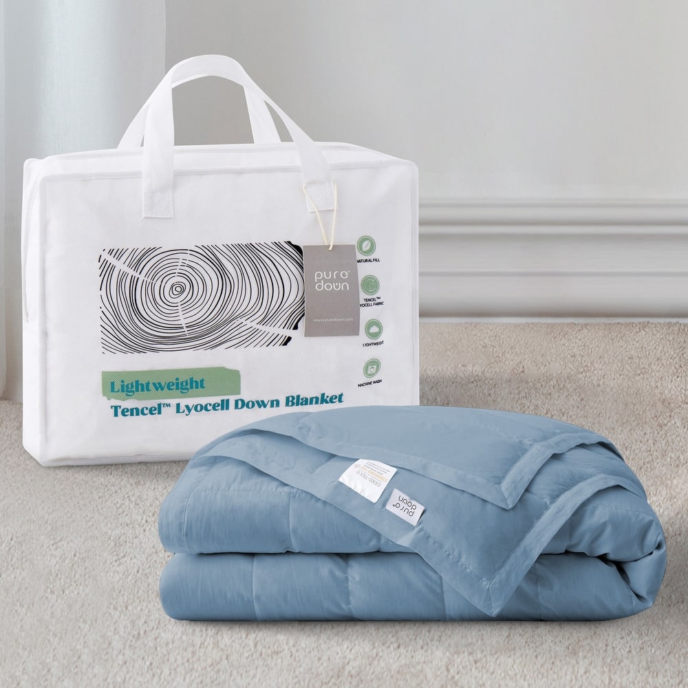 Hotel Luxury Down Cooling Blanket, Breathable Silky Soft & Smooth Lyocell Fabric