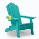 preview thumbnail 3 of 26, Folding Adirondack Chair with Cup Holder, for Patio Deck Garden