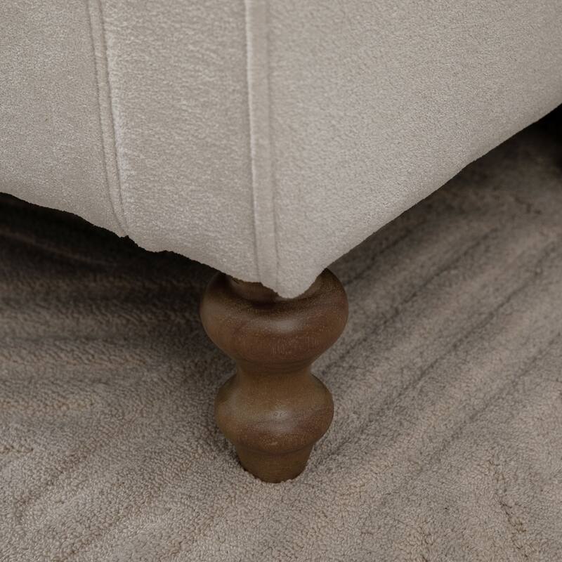 Modern Upholstered Storage Bench With Double Lids