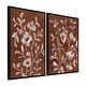 preview thumbnail 10 of 9, Kate and Laurel Sylvie Beaded Botanical Harmony I and II Framed Canvas Art Set by Nikita Jariwala 2 Piece Set 28x38 - Pewter