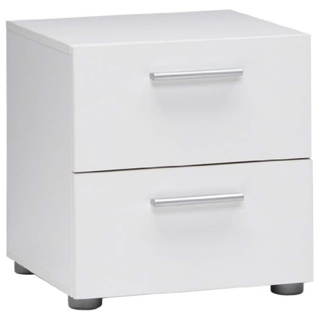 Modern 2-Drawer Nightstand - White Bedroom Storage, Compact Nightstand for Lamps & Essentials, 16.5" Height