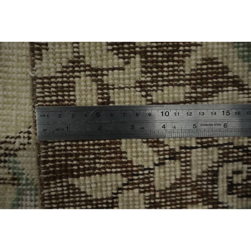 Hand Knotted Oriental 100% Wool Carpet Transitional Floral Beige & Ivories Anatolian Area Rug - 9' 5'' X 5' 9''