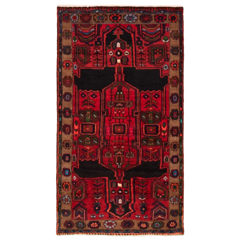 ECARPETGALLERY Hand-knotted Konya Anatolian Red Wool Rug - 3'8 x 6'4 - Red - 3'8 x 6'4