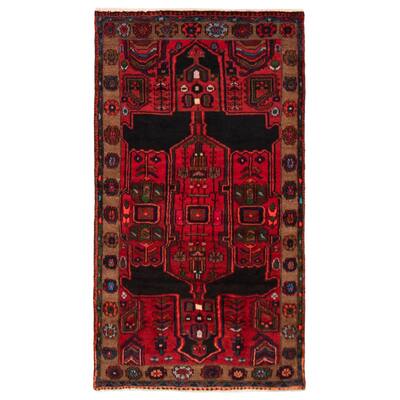 ECARPETGALLERY Hand-knotted Konya Anatolian Red Wool Rug - 3'8 x 6'4