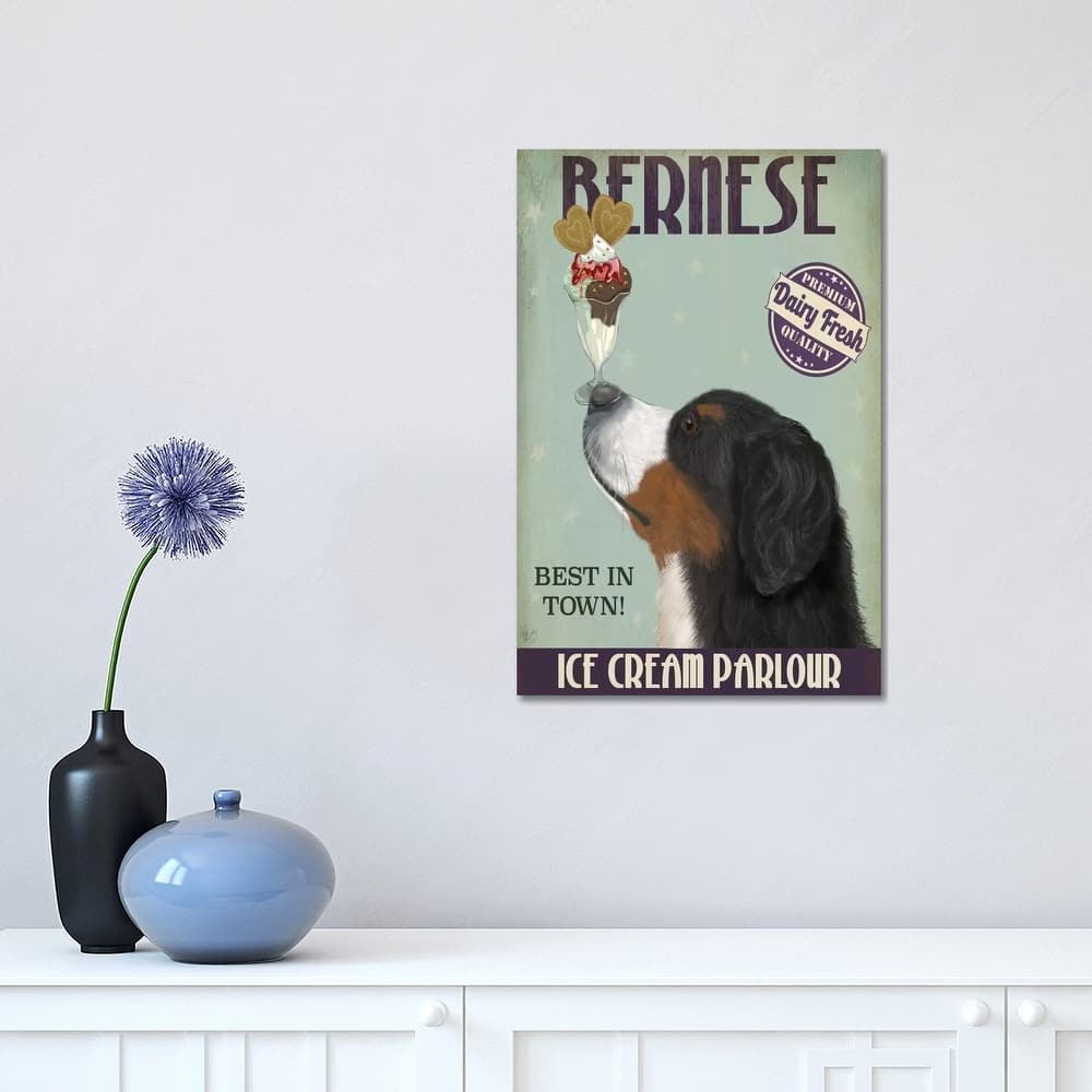 iCanvas "Bernese Ice Cream Parlour" by Fab Funky Canvas Print