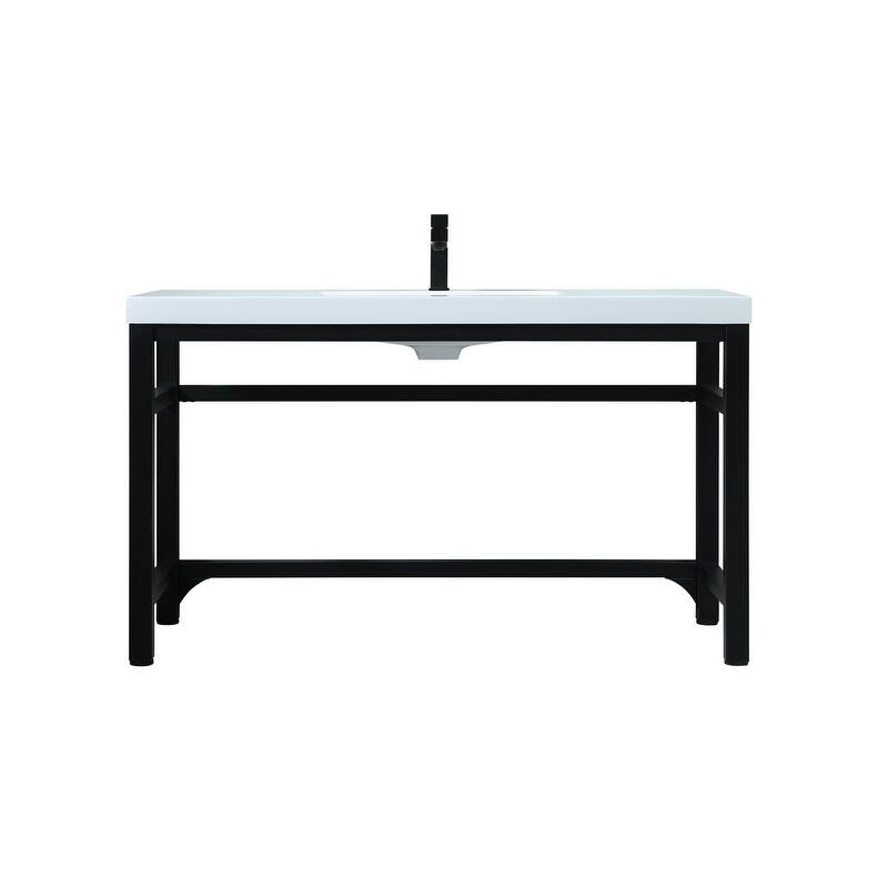Elegant Lighting VF14554 Raya 54" Free Standing Single Basin Vanity - Black - Anthracite Finish