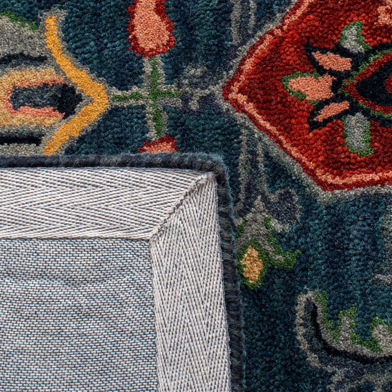 SAFAVIEH Handmade Heritage Facet Border Traditional Wool Rug