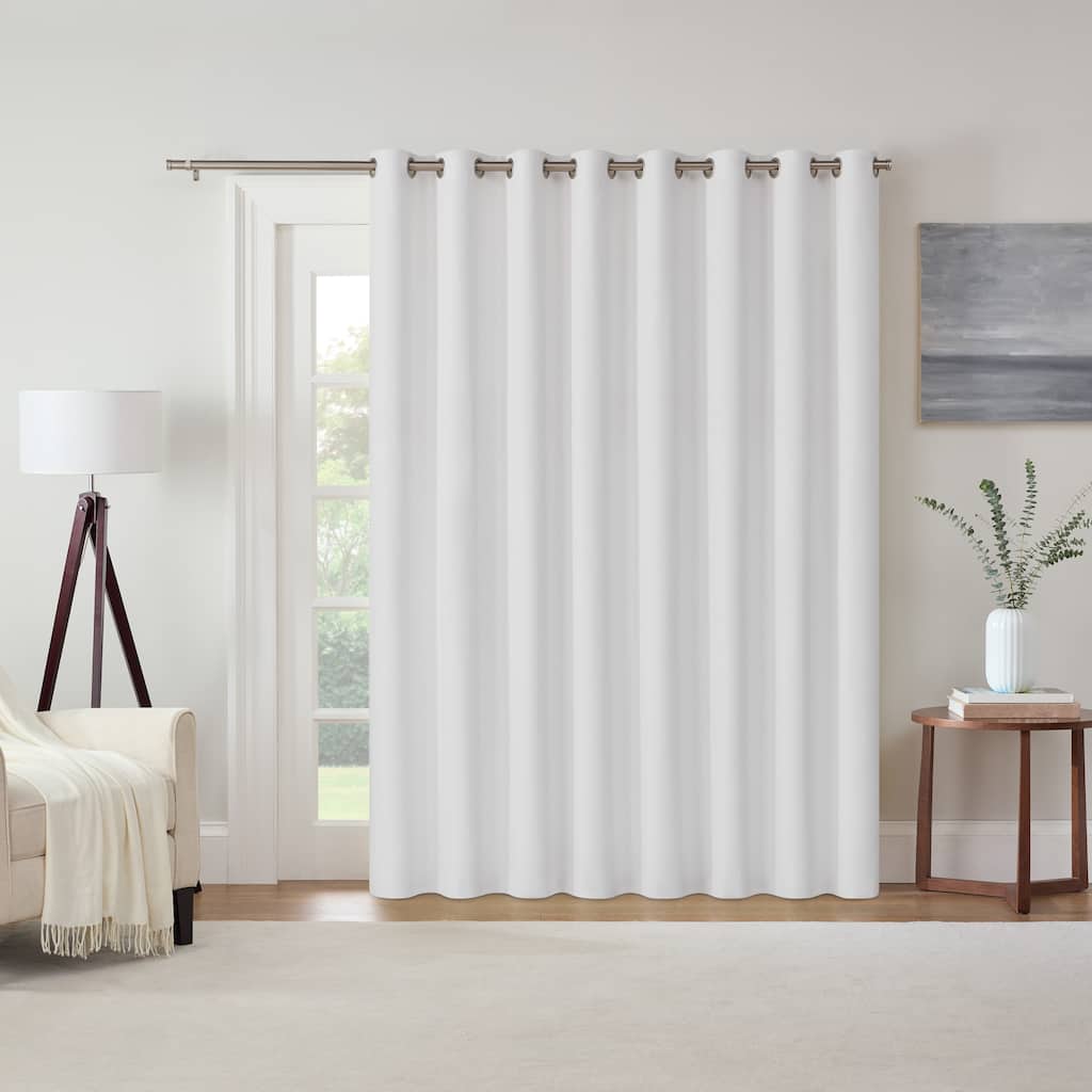 Eclipse Kendall Thermaback Grommet Extra Wide Sliding Patio Door Curtain Panel, 84 In Long x 100 In Wide