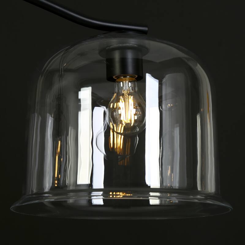 Modern Industrial Large 56"W Black 3-Light Linear Island Chandelier for Kitchen Island Dining Room - 55.9" W x 12" D x 14.2" H