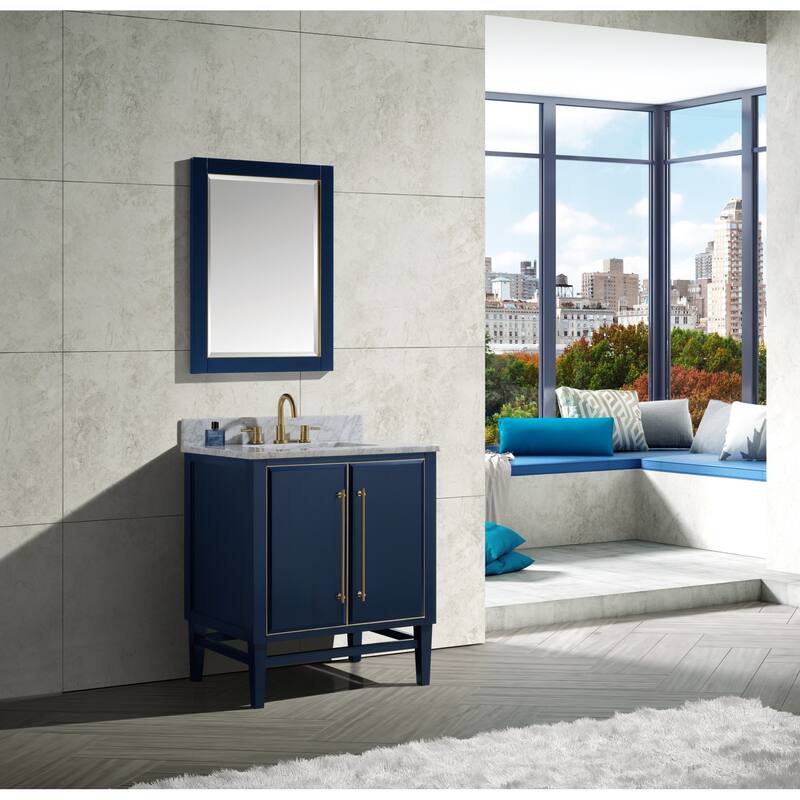 Avanity Mason 32" x 24" Framed Bathroom Mirror with Gold Trim