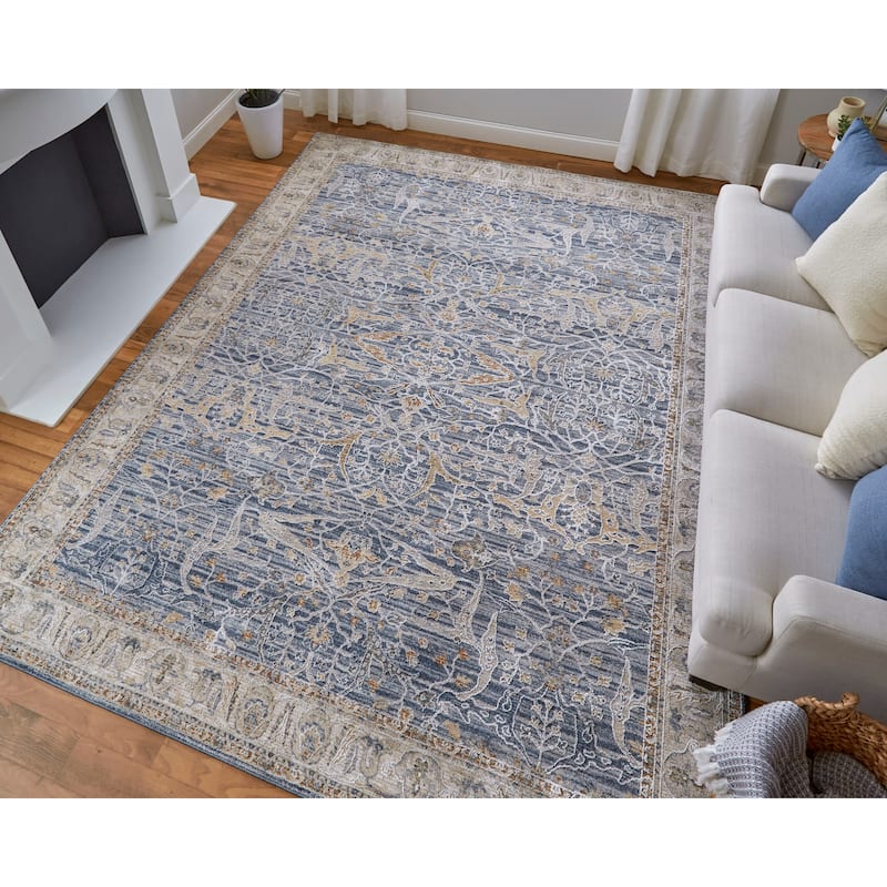 Grand Bazaar Hyannis Machine Made Ikat Transitional Area Rug