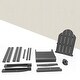 preview thumbnail 20 of 38, Tall Adirondack Chairs Set of 2 with handrails and connecting plates - 28.3"L x 22.6"W x 48.8"H