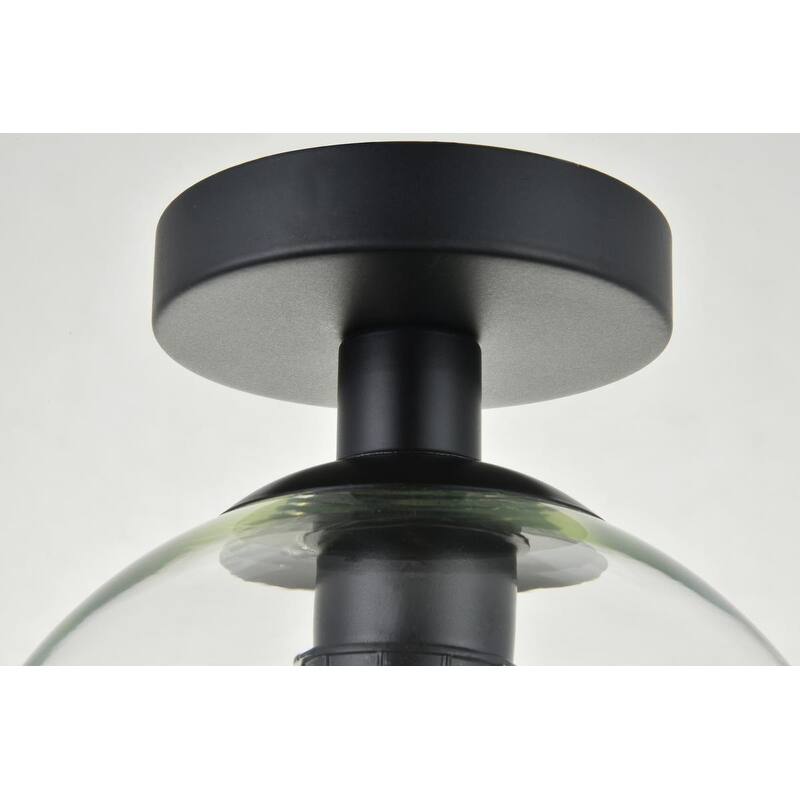 1-Light Flush Mount with 8 inch Clear Glass
