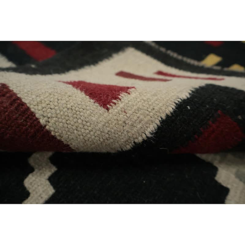 Hand Woven Oriental 100% Wool Carpet Southwestern Tribal Multi-Colored Kilim Area Rug - 10' 0'' X 9' 8''