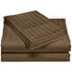preview thumbnail 7 of 21, 1200 Thread Count Cotton Deep Pocket Luxury Hotel Stripe Sheet Set Brown - Full