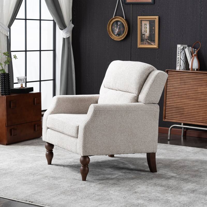 Modern Accent Chair Armchair Upholstered Boucle Fabric Single Sofa