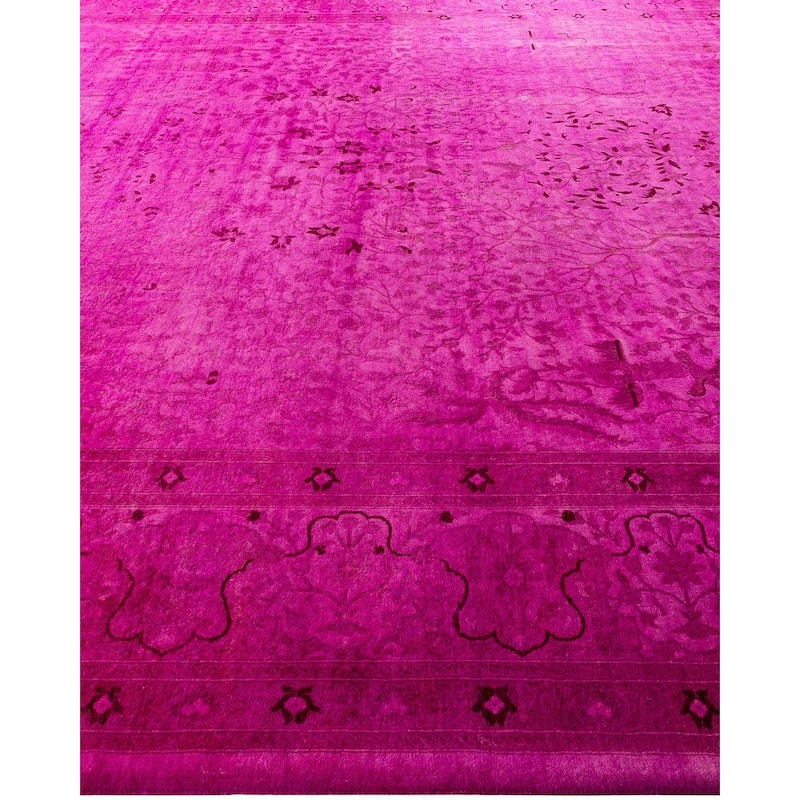 Contemporary Overdyed Wool Hand Knotted Area Rug - 9' 2" x 12' 1"