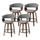 preview thumbnail 120 of 167, Glitzhome Set of 2 or 4 Modern Counter & Bar Height Wooden Swivel Bar Stools Set of 4 - Grey Woven - Counter Height