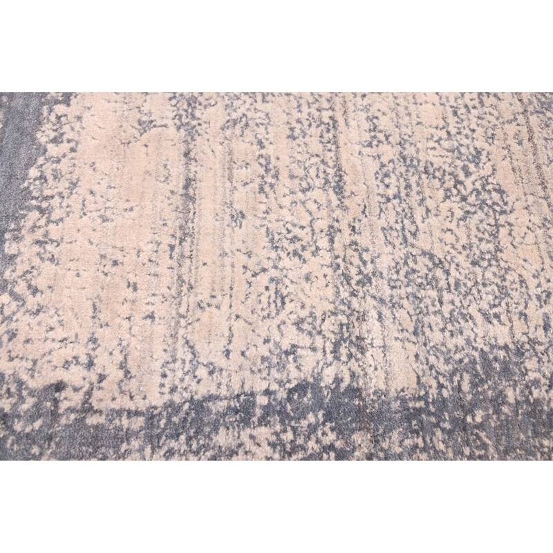 ECARPETGALLERY Hand Loomed Elysian Light Denim Blue Rug - 8'2 x 9'10