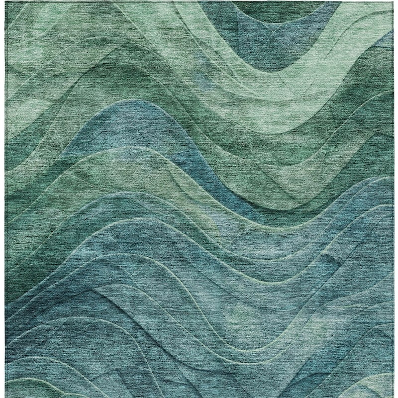 HomeRoots Abstract Transitional Rectangle Outdoor Rug