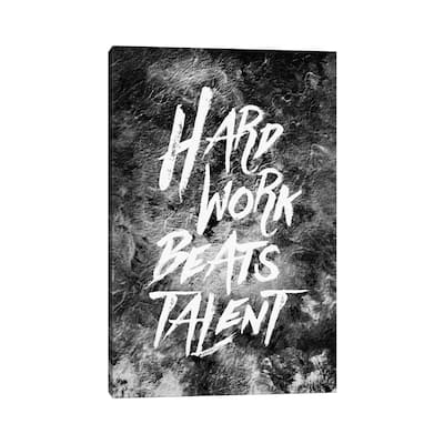 iCanvas "Hard Work Beats Talent" by Stoian Hitrov Canvas Print