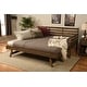 preview thumbnail 2 of 16, Somette Boho Daybed with Additional Pop Up Bed (Mattresses Not Included) Rustic Walnut