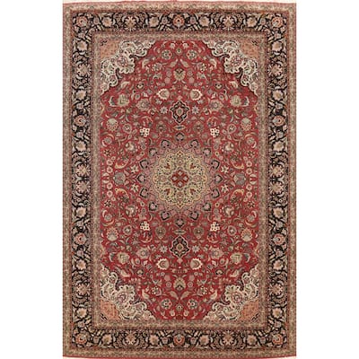 Floral Medallion Tabriz Persian Area Rug Handmade Wool Carpet - 6'6" x 9'11"