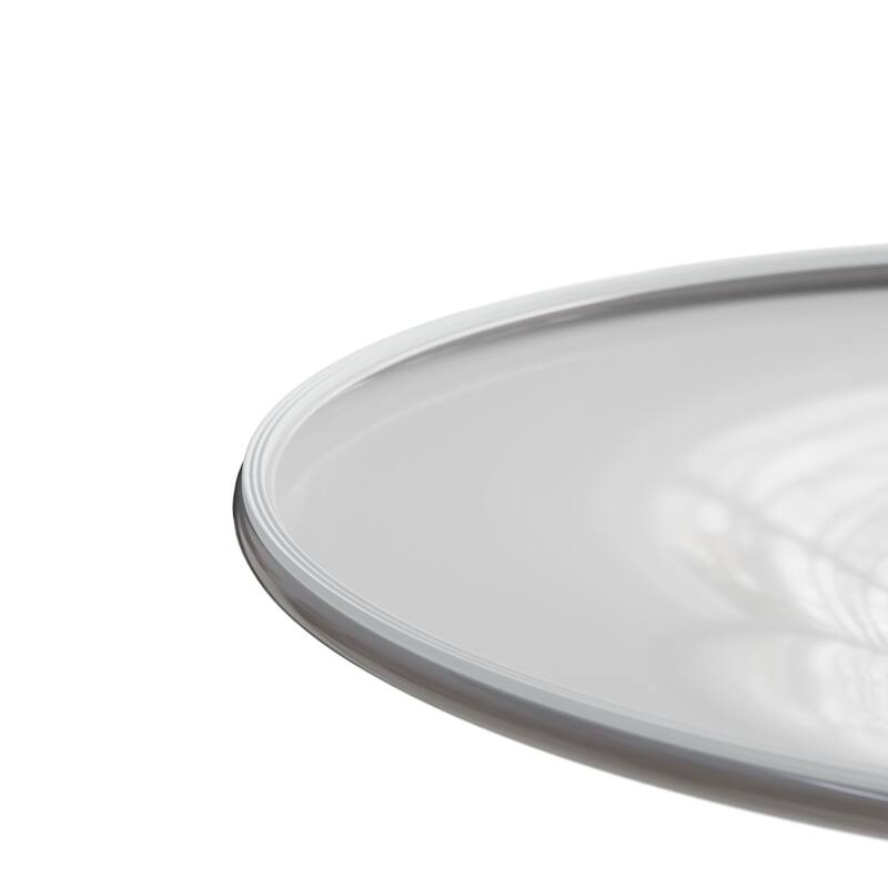 Round Dining Table with Metal Base and Marble Patterned Tulip Top Coffee Table