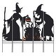 preview thumbnail 9 of 7, Glitzhome 34.5"H Halloween Metal Silhouette Witches Yard Stake
