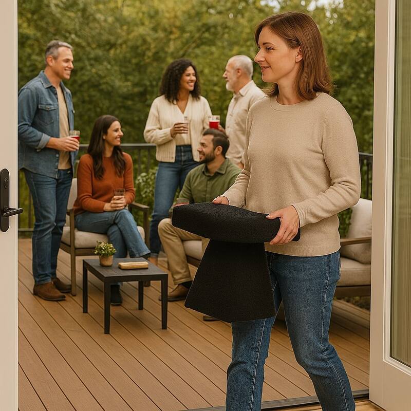 Black Teddy Upholstered T-Shape Vanity Foot Stool 19"W x 16"H